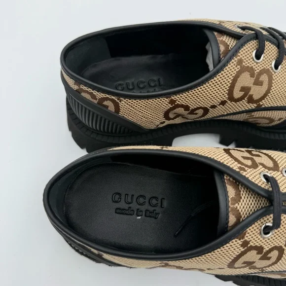 Gucci Maxi Supreme Lug Chunky Sole Derby Big Print